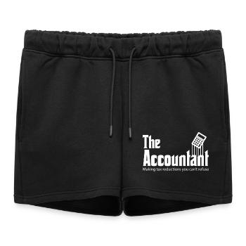 Comptable Drôle CPA Cadeau Comptable Humour Usurpation - Short de survêtement femme premium - noir - Devant - AI Model Female 172 light (172cm)
