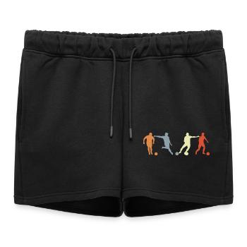 Dessin d’un joueur de football - Short de survêtement femme premium - noir - Devant - AI Model Female 172 light (172cm)