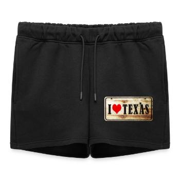 J'adore le Texas - Short de survêtement femme premium - noir - Devant - AI Model Female 172 light (172cm)
