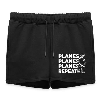 Avions - Short de survêtement femme premium - noir - Devant - AI Model Female 172 light (172cm)