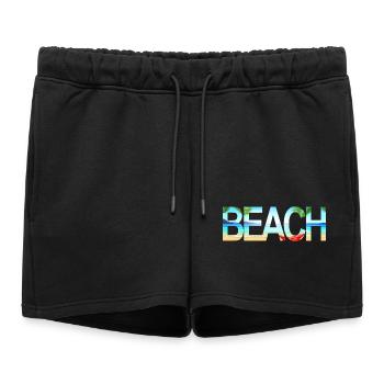 Plage - Short de survêtement femme premium - noir - Devant - AI Model Female 172 light (172cm)
