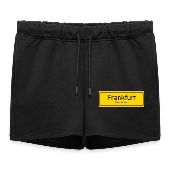 Enseigne de nom de lieu de Francfort Allemagne - Short de survêtement femme premium - noir - Devant - AI Model Female 172 light (172cm)
