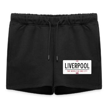 Nom de la ville de Liverpool - Short de survêtement femme premium - noir - Devant - AI Model Female 172 light (172cm)