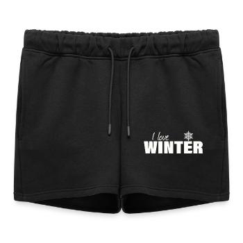 J’adore l’hiver - Short de survêtement femme premium - noir - Devant - AI Model Female 172 light (172cm)