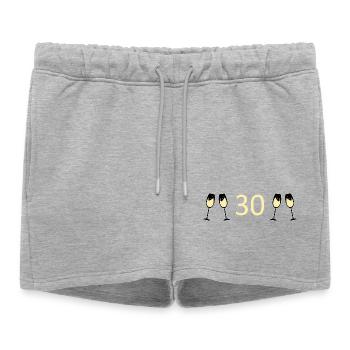 30e anniversaire 30e anniversaire - Short de survêtement femme premium - gris chiné - Devant - AI Model Female 172 light (172cm)
