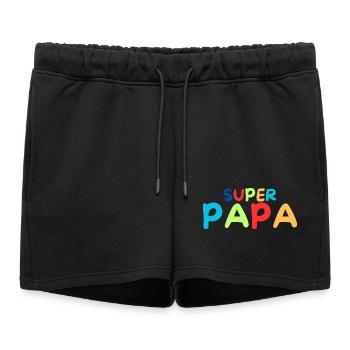 Super dad - Women’s Premium Organic Sweatshorts - black - Front - AI Model Female 172 light (172cm)