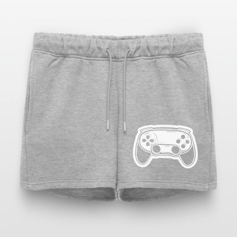 Video Game Controller Drawing Women’s Premium Organic Sweatshorts