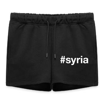 SYRIE Hashtag Syrien - Short de survêtement femme premium - noir - Devant - AI Model Female 172 light (172cm)