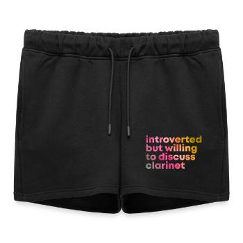 Clarinette Clarinette Clarinette - Short de survêtement femme premium - noir - Devant - AI Model Female 172 light (172cm)