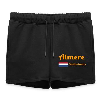 Almere Netherlands- Stylish prints - Women’s Premium Organic Sweatshorts - black - Front - AI Model Female 172 light (172cm)