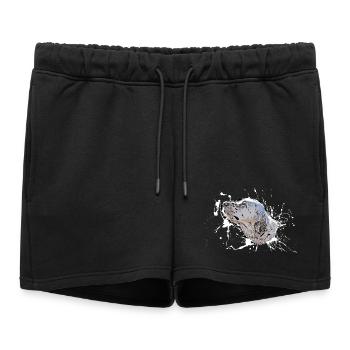Chien - Short de survêtement femme premium - noir - Devant - AI Model Female 172 light (172cm)