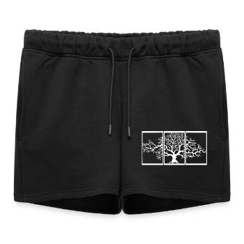 Vue sur la nature (blanc) - Short de survêtement femme premium - noir - Devant - AI Model Female 172 light (172cm)