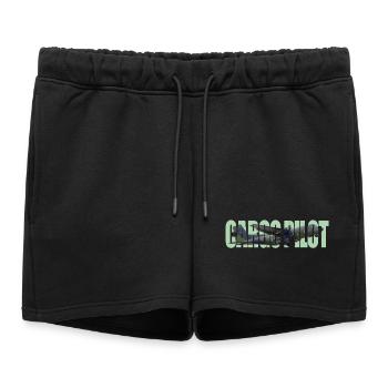Pilote cargo C-160 - Short de survêtement femme premium - noir - Devant - AI Model Female 172 light (172cm)