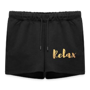 Yoga Relax Or Écriture Méditation Exclusive om - Short de survêtement femme premium - noir - Devant - AI Model Female 172 light (172cm)