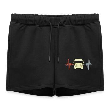 Vintage Bus ECG - Short de survêtement femme premium - noir - Devant - AI Model Female 172 light (172cm)