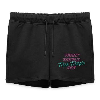 Que ferait Miss Marple Neon - Short de survêtement femme premium - noir - Devant - AI Model Female 172 light (172cm)