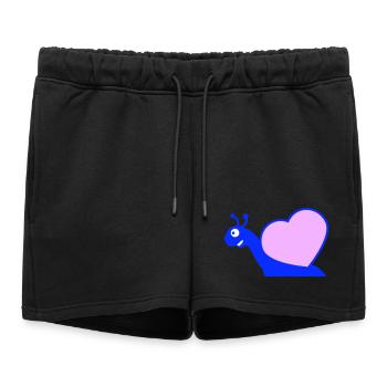 Escargot Coeur Escargot Coquille Mignon Amour Romantique - Short de survêtement femme premium - noir - Devant - AI Model Female 172 light (172cm)