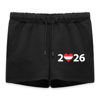 J’aime l’Autriche 2026, vacances en Autriche 2026 - Short de survêtement femme premium - noir - Devant - AI Model Female 172 light (172cm)