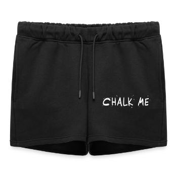 Chalk Me, Lettrage à la craie - Bloc / Escalade Jeu de mots - Short de survêtement femme premium - noir - Devant - AI Model Female 172 light (172cm)