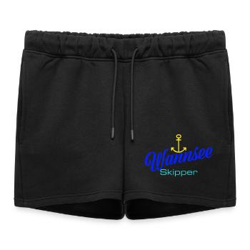 Berlin : Wannsee Skipper avec ancre - Short de survêtement femme premium - noir - Devant - AI Model Female 172 light (172cm)