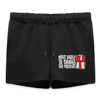 Le plus susceptible de secouer les cadeaux Noël Fun - Short de survêtement femme premium - noir - Devant - AI Model Female 172 light (172cm)