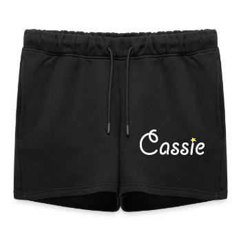 Cassie - Short de survêtement femme premium - noir - Devant - AI Model Female 172 light (172cm)