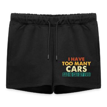 Trop de voitures ? Personne ne raconte jamais la voiture - Short de survêtement femme premium - noir - Devant - AI Model Female 172 light (172cm)