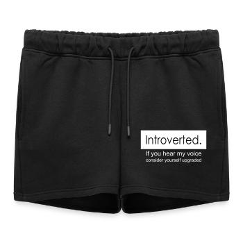 introverti - Short de survêtement femme premium - noir - Devant - AI Model Female 172 light (172cm)