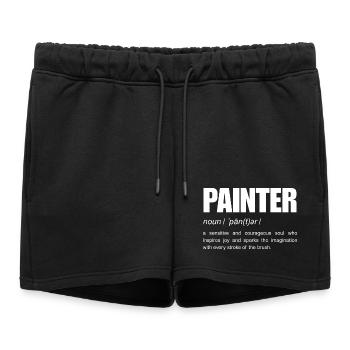 Définition du nom drôle de peintre - Short de survêtement femme premium - noir - Devant - AI Model Female 172 light (172cm)