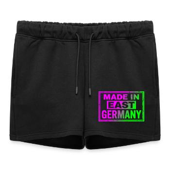 Sac à casquettes rétro Ostalgie Neon fabriqué en Allemagne de l’Est - Short de survêtement femme premium - noir - Devant - AI Model Female 172 light (172cm)