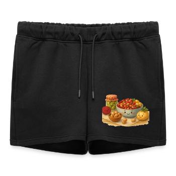 Salade de vinaigrette - Short de survêtement femme premium - noir - Devant - AI Model Female 172 light (172cm)