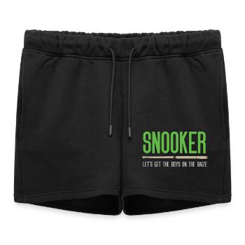 Snooker - Mettons les gars sur le bais - Short de survêtement femme premium - noir - Devant - AI Model Female 172 light (172cm)