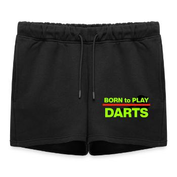 Fabriqué pour les fléchettes, édition néon, cent quatre-vingts - Short de survêtement femme premium - noir - Devant - AI Model Female 172 light (172cm)