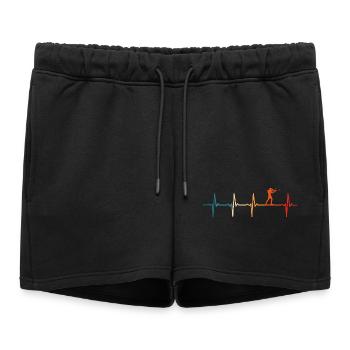 Biathlon rythme cardiaque biathlète ski - Short de survêtement femme premium - noir - Devant - AI Model Female 172 light (172cm)