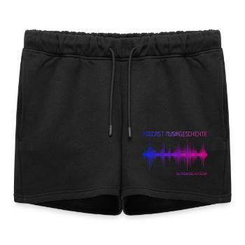 Podcast Histoire de la musique - Short de survêtement femme premium - noir - Devant - AI Model Female 172 light (172cm)
