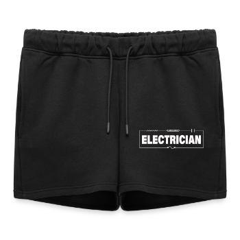 Électricien - Short de survêtement femme premium - noir - Devant - AI Model Female 172 light (172cm)
