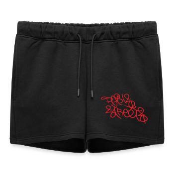 Paris Streets Street Art Souvenir - Women’s Premium Organic Sweatshorts - black - Front - AI Model Female 172 light (172cm)
