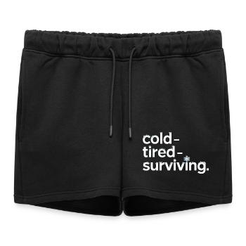 froid fatigué survivre à l’hiver disant pour - Short de survêtement femme premium - noir - Devant - AI Model Female 172 light (172cm)