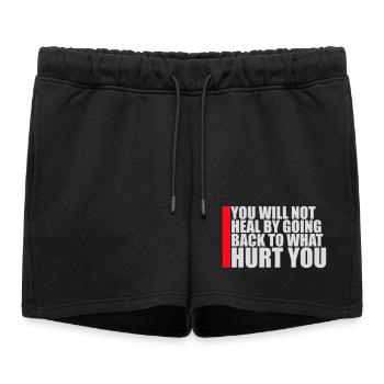 Tu ne guériras pas la douleur guérisse, lâcheras la nouvelle - Short de survêtement femme premium - noir - Devant - AI Model Female 172 light (172cm)
