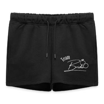 Team Bride - Frauen Premium Organic Sweatshorts - Schwarz - Vorne - AI Model Female 172 light (172cm)
