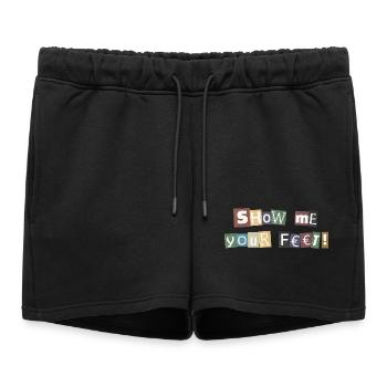 Montre-moi ta rançon de pieds - Short de survêtement femme premium - noir - Devant - AI Model Female 172 light (172cm)