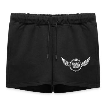 Emblème de l’aile de bière - Short de survêtement femme premium - noir - Devant - AI Model Female 172 light (172cm)