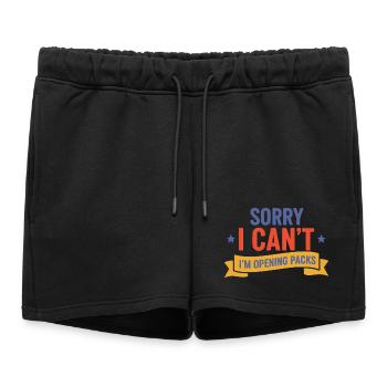 Désolé, je ne peux pas, j’ouvre les packs de cartes à collectionner - Short de survêtement femme premium - noir - Devant - AI Model Female 172 light (172cm)