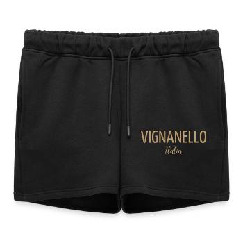 Vignanello Italia  - Women’s Premium Organic Sweatshorts - black - Front - AI Model Female 172 light (172cm)