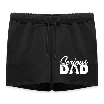 Père sérieux Père Famille Silhouette - Short de survêtement femme premium - noir - Devant - AI Model Female 172 light (172cm)