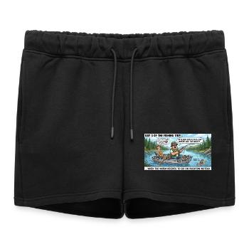 Sortie de pêche des bandits de bar - Short de survêtement femme premium - noir - Devant - AI Model Female 172 light (172cm)
