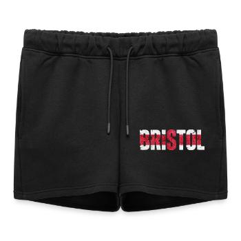 Bristol, England - Women’s Premium Organic Sweatshorts - black - Front - AI Model Female 172 light (172cm)
