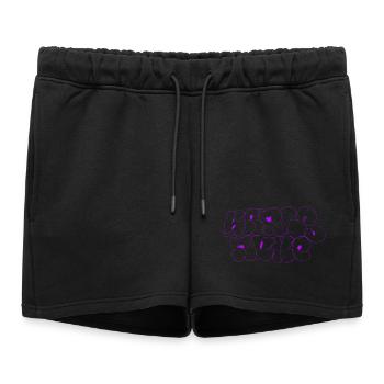 Graffiti violet de Karlsruhe Vomissement - Short de survêtement femme premium - noir - Devant - AI Model Female 172 light (172cm)