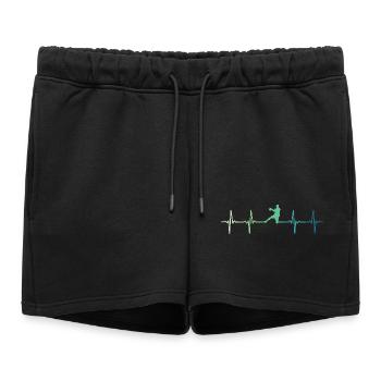 Handball heartbeat handball - Women’s Premium Organic Sweatshorts - black - Front - AI Model Female 172 light (172cm)