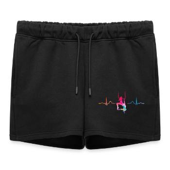 Écrographie du rythme auditif aérien, trapèze nuageux - Short de survêtement femme premium - noir - Devant - AI Model Female 172 light (172cm)